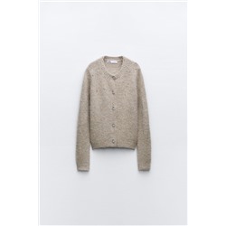 BEADED RHINESTONE KNIT CARDIGAN