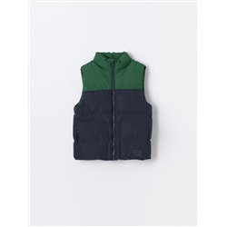 COLOUR BLOCK PADDED GILET