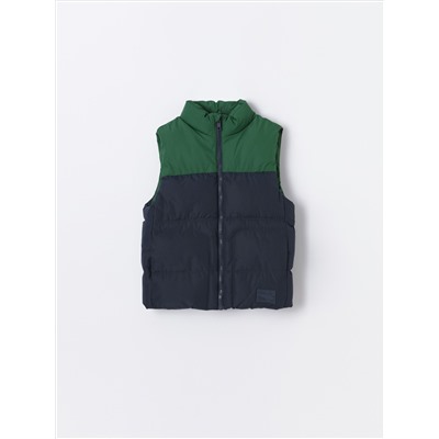COLOUR BLOCK PADDED GILET