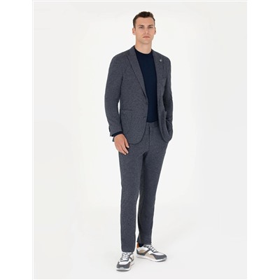 Lacivert Ekstra Slim Fit Spor Takım Elbise