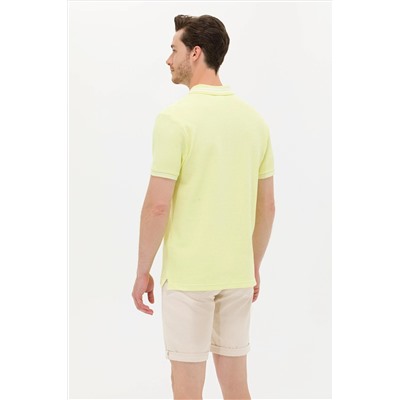 Erkek Açık Sarı Polo Yaka T-Shirt