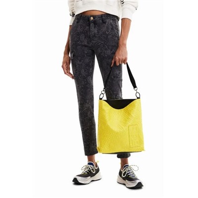 Bolso saco grande geométrico