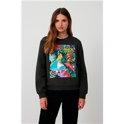 Sudadera Alicia en el país de las maravillas Disney - Antracita jaspeado