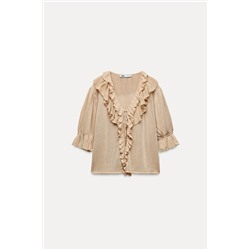 RUFFLED KNIT TOP