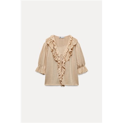 RUFFLED KNIT TOP
