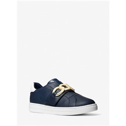 MICHAEL MICHAEL KORS Kenna Chain Link Two-Tone Leather Sneaker