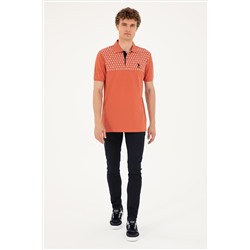 Erkek Regular Fit Polo Yaka Pudra Tişört