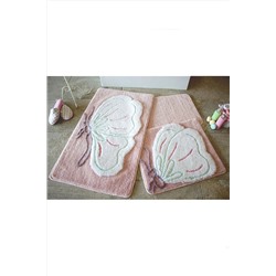 Chilai Home Koza Pembe 3lü Set Banyo Halısı Yıkanabilir, Kaymaz Taban 8694545029804