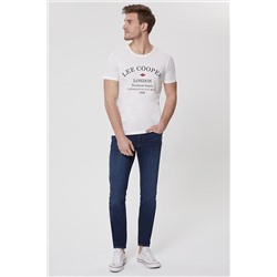 Lee Cooper Erkek Jony O Yaka T-Shirt Off White 212 LCM 242009