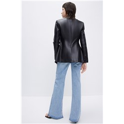 Chaqueta de piel Negro