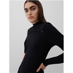 Midikleid mit Stehkragen