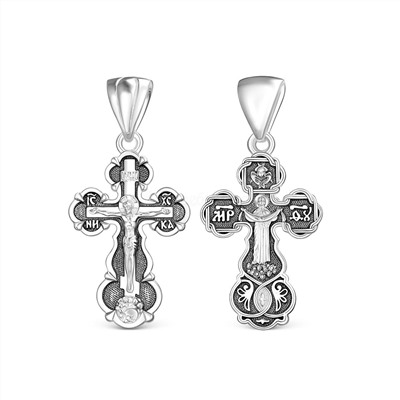 Крест из чернёного серебра - 3 см 925 пробы К3-630ч