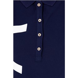 Kadın Lacivert Polo Yaka Örme Elbise
