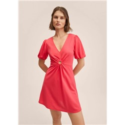 Vestido manga abullonada -  Mujer | MANGO OUTLET España
