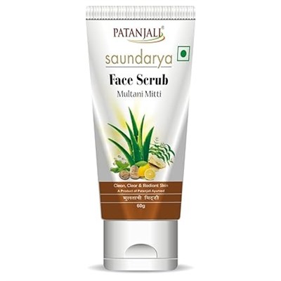 PATANJALI Saundarya Face Scrub Multani Mitti  Скраб для лица Мултани Митти 60г
