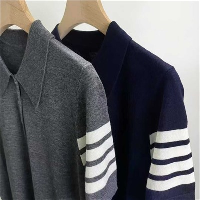 Классическая повседневная рубашка поло в полоску Thom  Brown*e ОРИГИНАЛ! 🔥🔥🔥🔥🔥