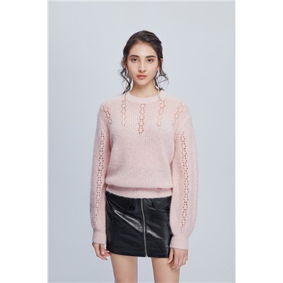 Jersey de lana y mohair Rosa