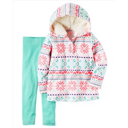 2-Piece Fleece Hoodie & Legging Set