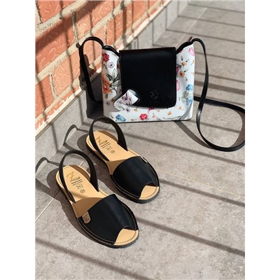 Ab.Zapatos 320 · negro+Vera pelle flores АКЦИЯ