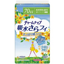 UNICHARM  Гигиенические прокладки для женщин впитывающие CHARM NAP 70 СС 16 шт 24