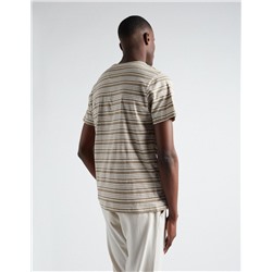 Striped T-shirt, Men, Dark Beige