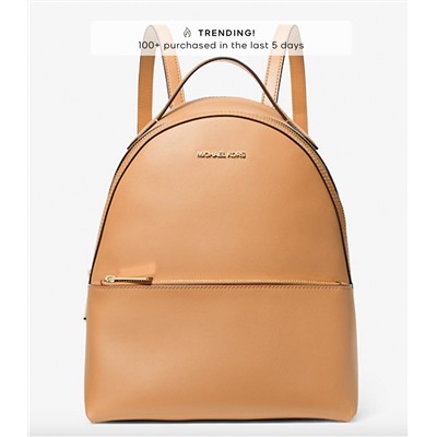 MICHAEL KORS OUTLET Sheila Medium Faux Saffiano Leather Backpack
