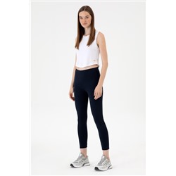 Kadın Lacivert Yüksek Bel Toparlayıcı Günlük Tayt