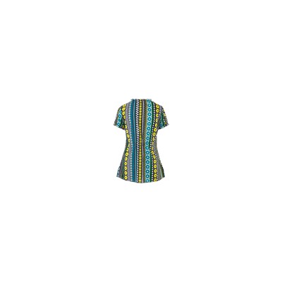 koi Scrubs Flower Stripe Print Top