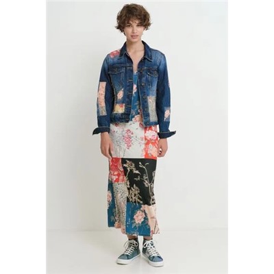 Chaqueta vaquera slim parches