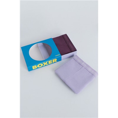 Pack 2 bragas bóxer morado, rosa