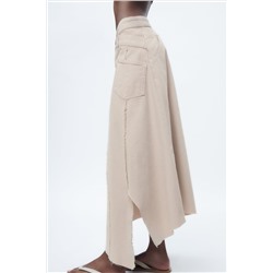 ZW ASYMMETRIC FRAYED SKIRT