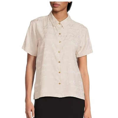 Karl Lagerfeld Paris Logo Jacquard Shirt