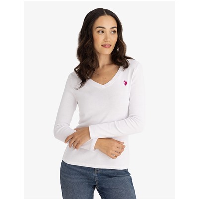LONG SLEEVE V-NECK T-SHIRT