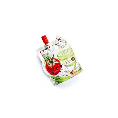 Гелевый скраб-желе с алое, томатом и улиточной слизью от Smooto 50 гр  / Smooto tomato aloe snail jelly scrub