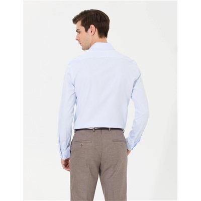 Açık Mavi Slim Fit Uzun Kollu Gömlek