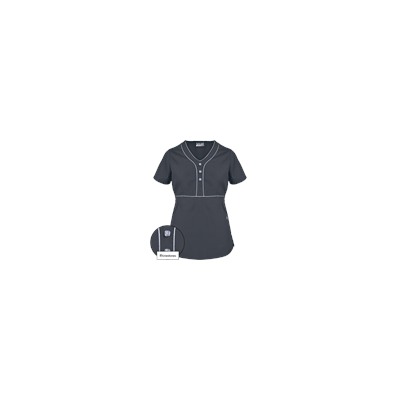 Butter-Soft Scrubs by UA™ Empire Waist Y-Neck Top w/ Rhinestone Detail