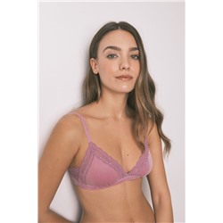 Sujetador trinagular NATURAL velvet rosa