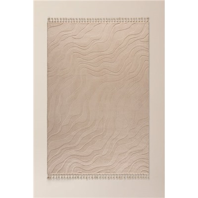 Pluie Rölyef Halı - Bej - 190x290 cm