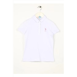 U.S. Polo Assn., Düz Beyaz Kız Çocuk T-shirt Tp01-ıy023