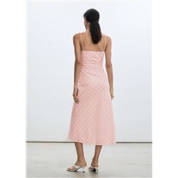 Vestido midi estampado cuadros