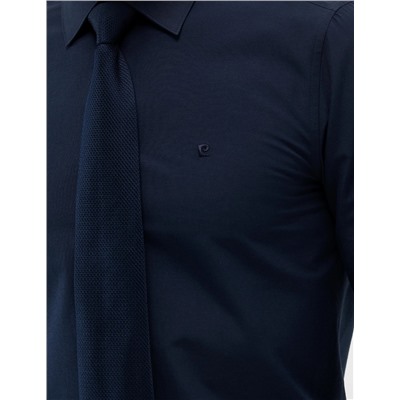 Lacivert Slim Fit Uzun Kollu Basic Gömlek