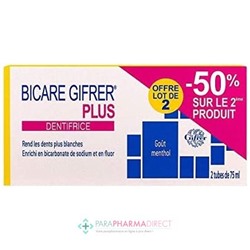 Gifrer Bicare Plus Dentifrice - LOT de 2x75ml