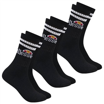 ellesse Vulloni Unisex Socken 3 Paar schwarz SBSA3955-BLACK