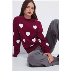 Jersey intarsia corazones