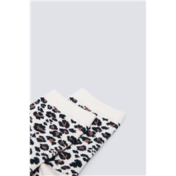 Calcetín corto estampado animal