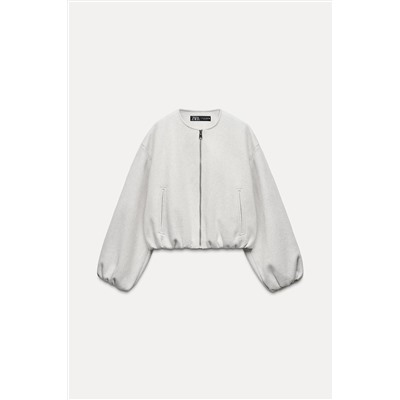 SOFT BOMBER JACKET WITH ELASTIC TRIMS