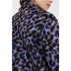 Abrigo recto animal print