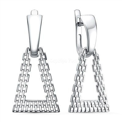 Серьги из серебра родированные 925 пробы С-4792-Р