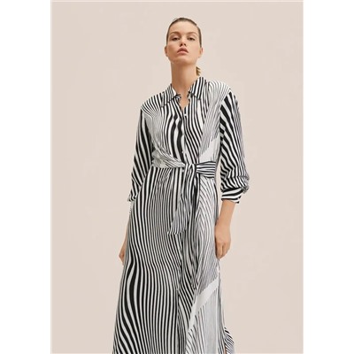 Vestido estampado lazo -  Mujer | MANGO OUTLET España