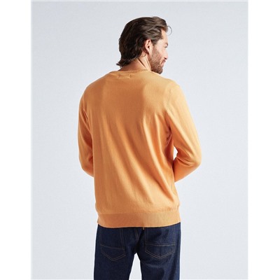 Knitted Jumper, Men, Orange